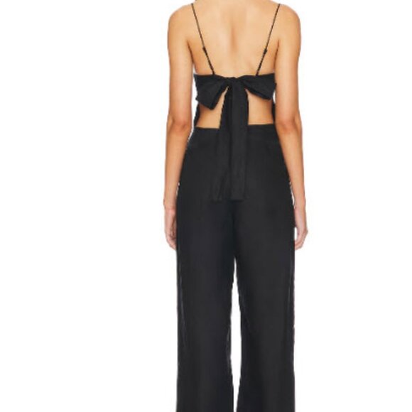 NWT Women Faithfull the Brand Black Pure Linen Sleeveless Antibes Jumpsuit 4 - Picture 3 of 14